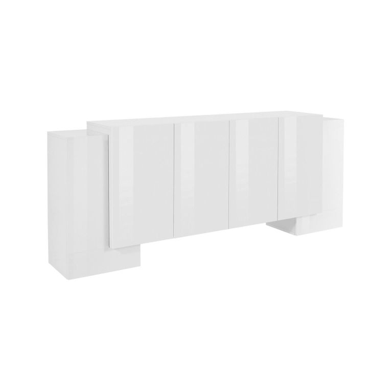 Credenza bianco lucida 210x45x85h cm 6 ante - Hades