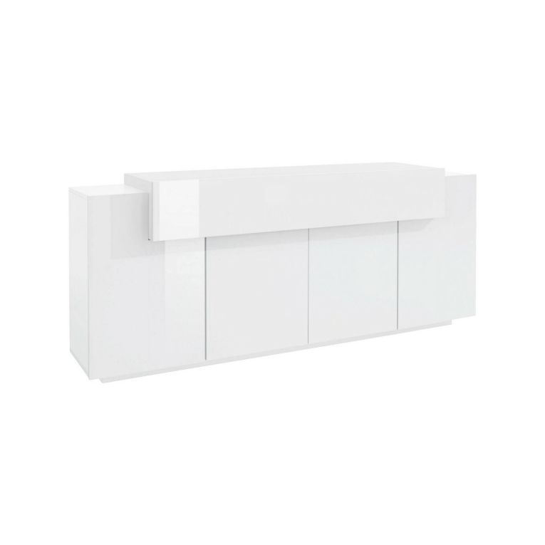 Credenza bianco lucida 220x45x85h cm 5 ante - Discordia