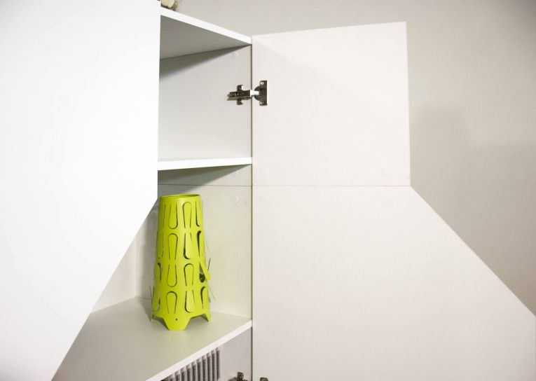 Credenza bianco lucida 79x43x86h cm 2 ante - Amento
