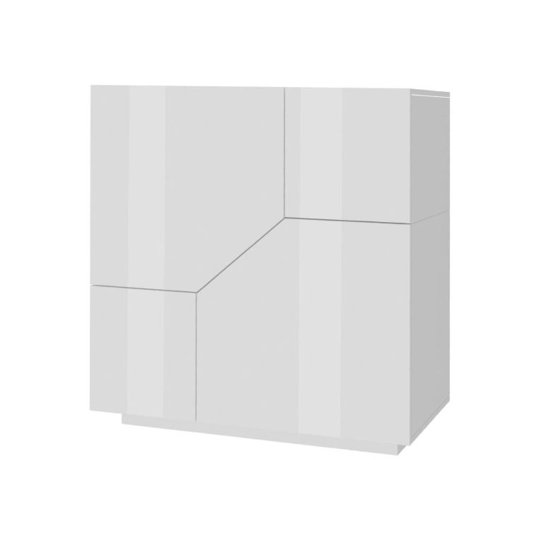 Credenza bianco lucida 79x43x86h cm 2 ante - Amento