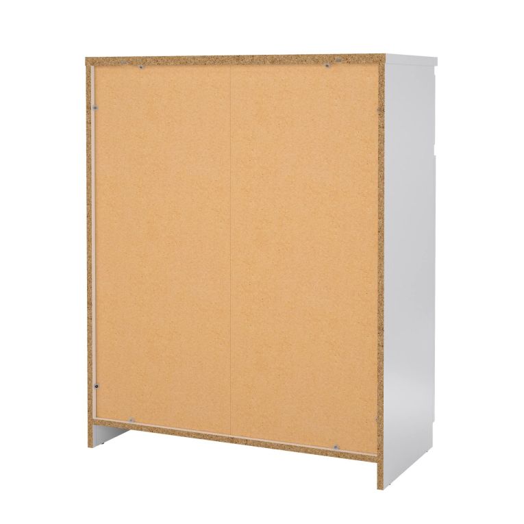 Credenza bianco lucida 80x40x100h cm 2 ante e 1 cassetto - Genziana