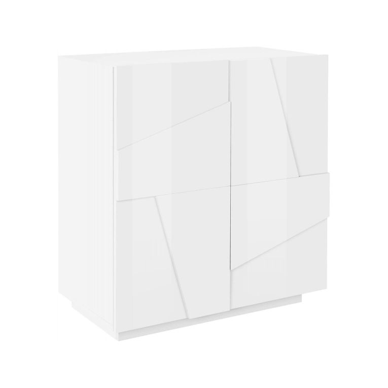 Credenza bianco lucida 81x44x86h cm 2 ante - Arli