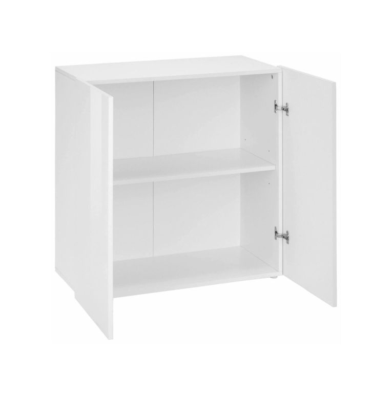 Credenza bianco lucida 90x40x81h cm 2 ante e 2 cassetti - Anifares