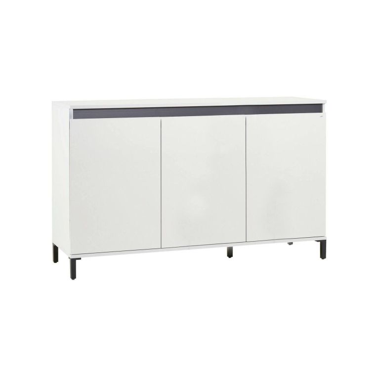 Credenza bianco lucida e antracite 138x40x90h cm 3 ante - Assinello