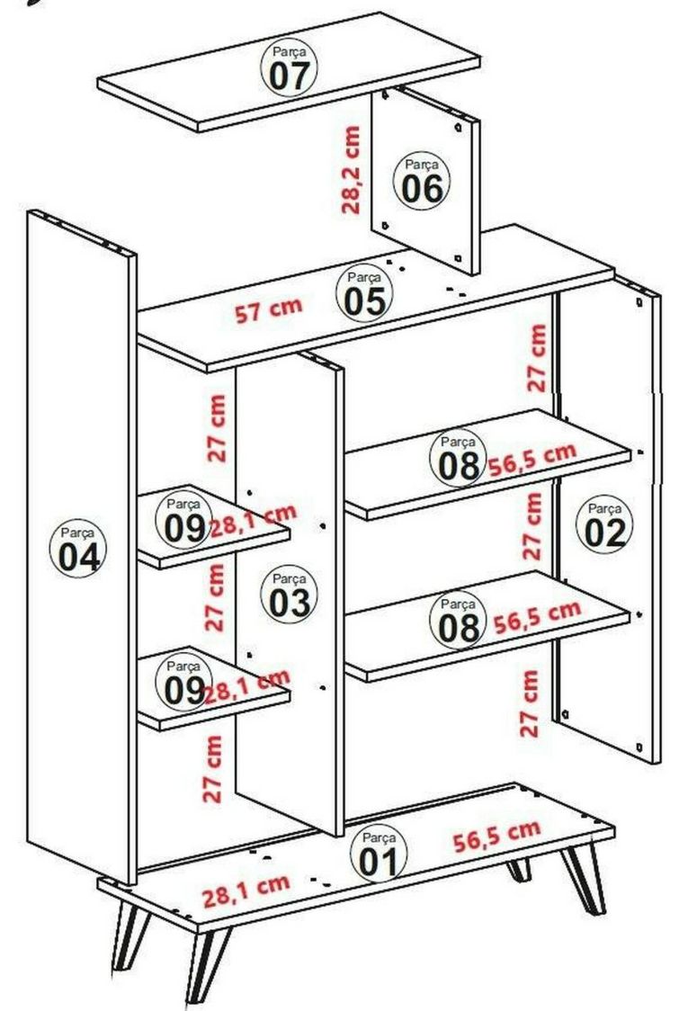 Credenza Capella, Buffet da soggiorno, Madia da salotto, Dispensa moderna da cucina, 90x32h132 cm, Noce e Bianco