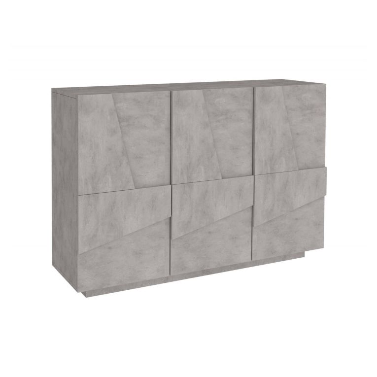 Credenza cemento 121x38x86h cm 3 ante - Axl