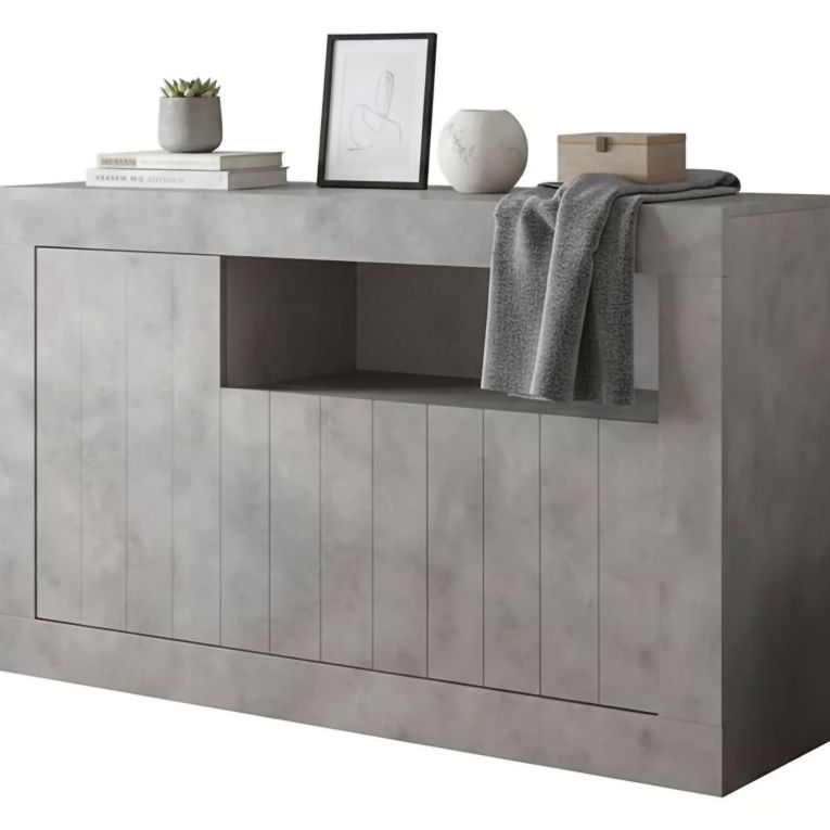 Credenza cemento 138x42x86h cm 3 ante - Dolphin