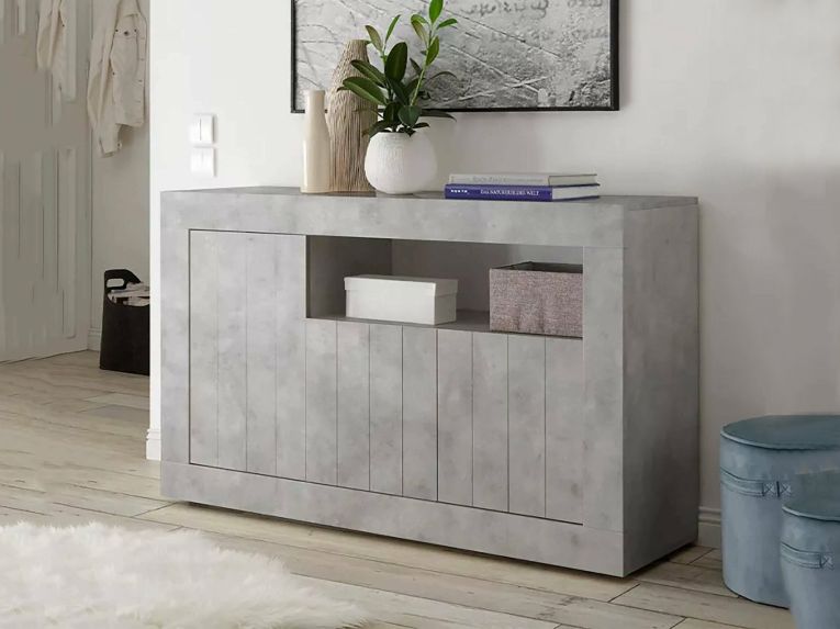 Credenza cemento 138x42x86h cm 3 ante - Dolphin