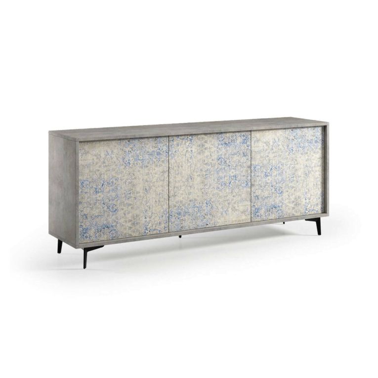 Credenza cemento 184x45x77h cm 3 ante - Aminda
