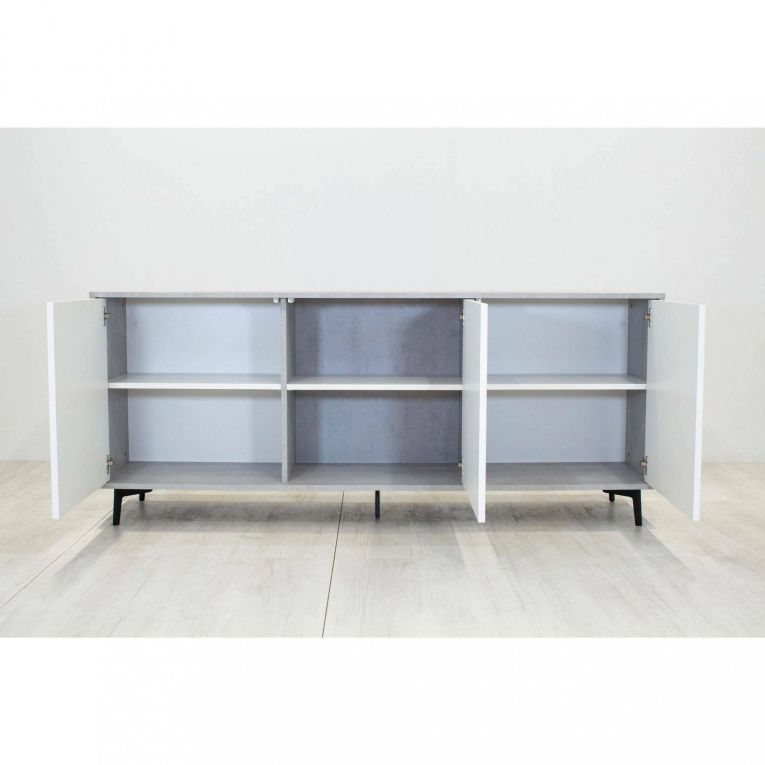 Credenza cemento 184x45x77h cm 3 ante - Aminda