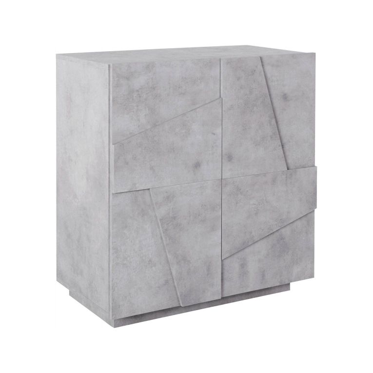 Credenza cemento 81x44x86h cm 2 ante - Arli