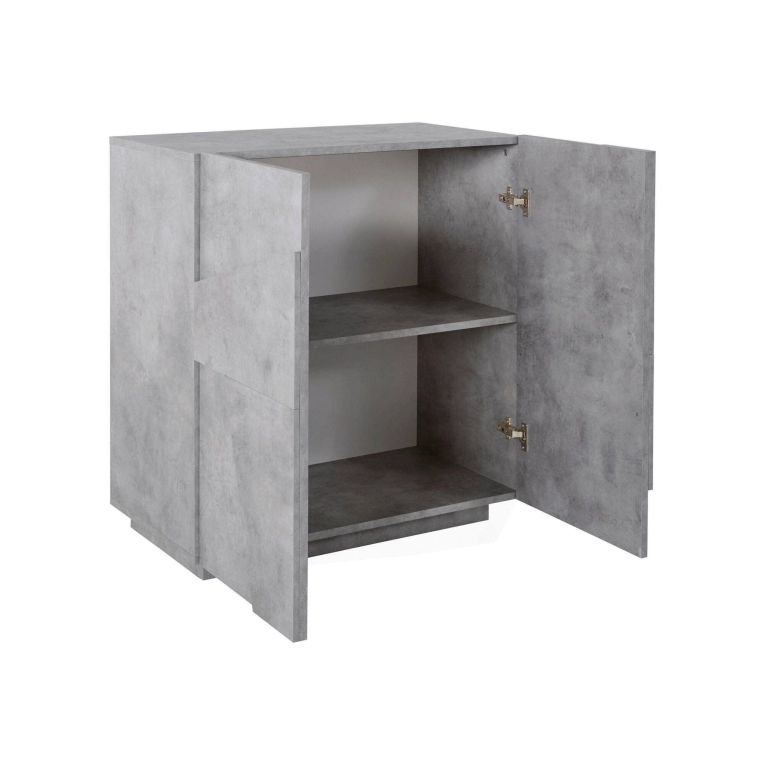 Credenza cemento 81x44x86h cm 2 ante - Arli