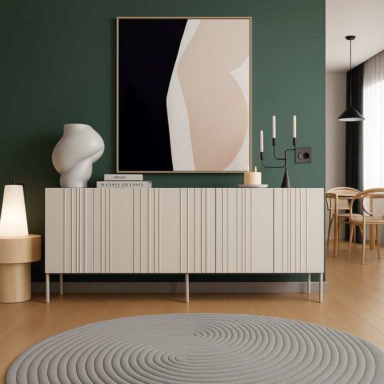 Credenza Gerace, 201x42 h75 cm, Beige