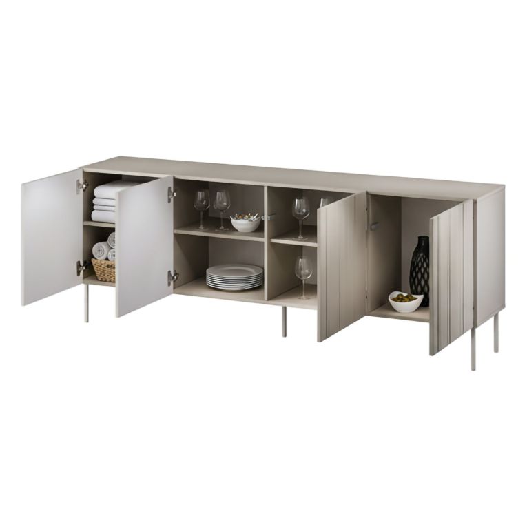 Credenza Gerace, 201x42 h75 cm, Beige