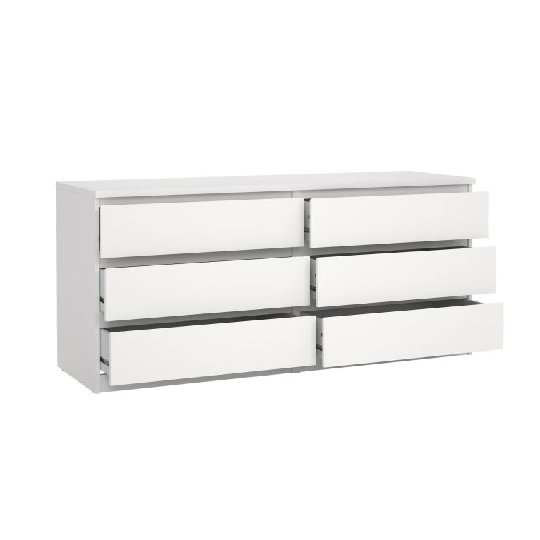 Credenza Giselle, Buffet da soggiorno, Madia da salotto, Dispensa da cucina, 50x154 h70 cm, Bianco