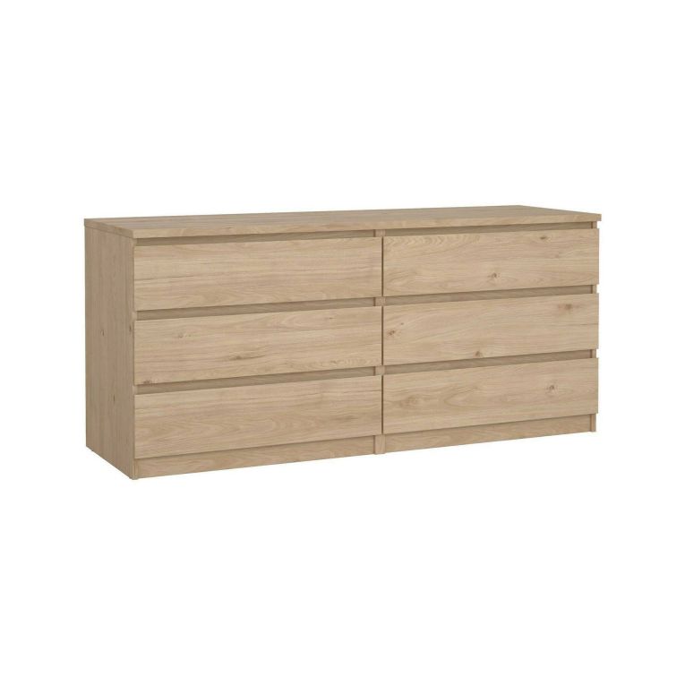 Credenza Giselle, Buffet da soggiorno, Madia da salotto, Dispensa da cucina, 50x154 h70 cm, Rovere