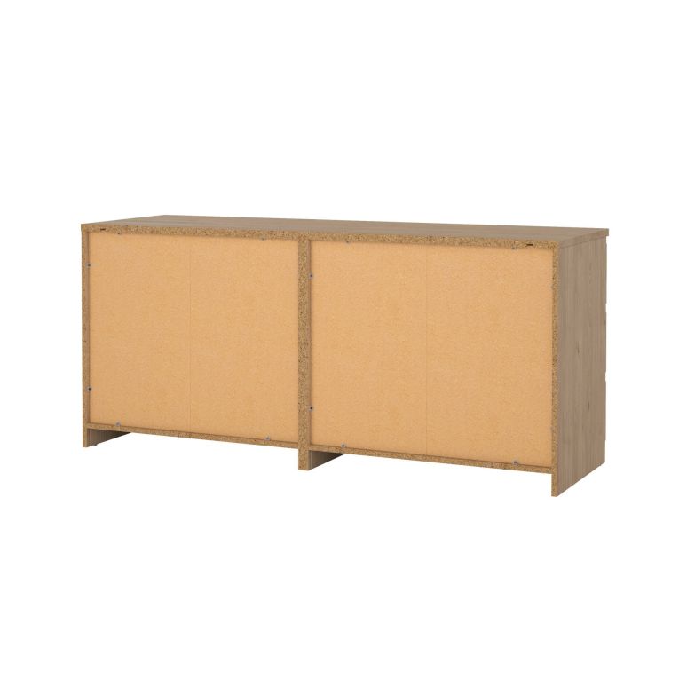 Credenza Giselle, Buffet da soggiorno, Madia da salotto, Dispensa da cucina, 50x154 h70 cm, Rovere