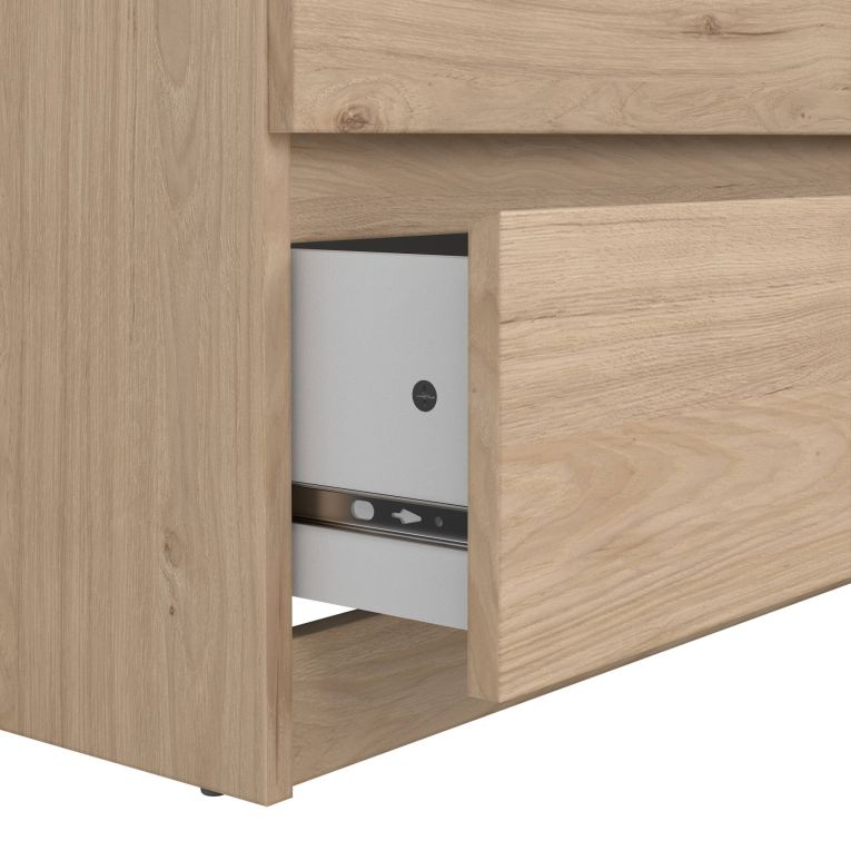 Credenza Giselle, Buffet da soggiorno, Madia da salotto, Dispensa da cucina, 50x154 h70 cm, Rovere