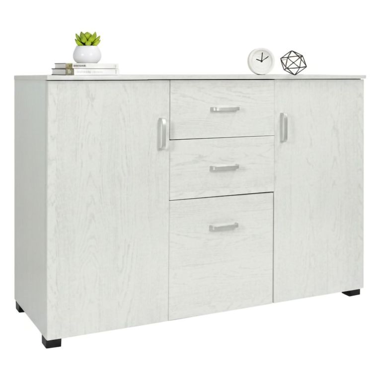 Credenza grigia 120x40x82h cm 3 ante e 2 cassetti - Apocalypse