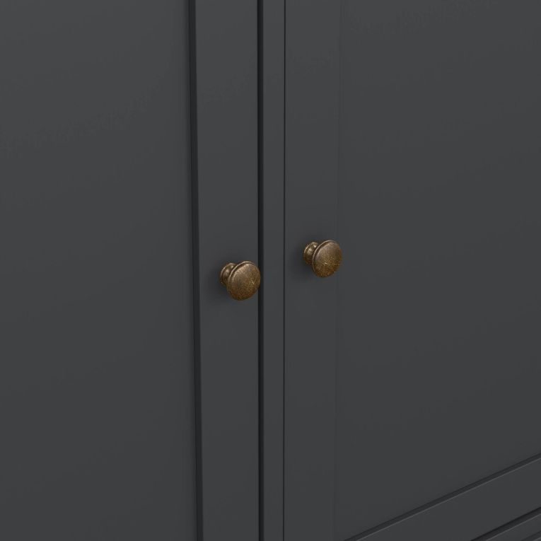 Credenza grigia 143x46x91h cm 3 ante e 3 cassetti - Asola