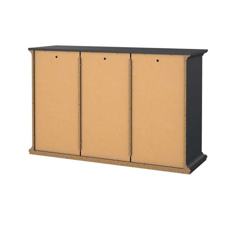 Credenza grigia 143x46x91h cm 3 ante e 3 cassetti - Asola
