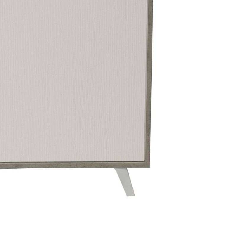 Credenza grigia chiaro e bianca porta piatti 153x39x72h cm 3 ante - Annina