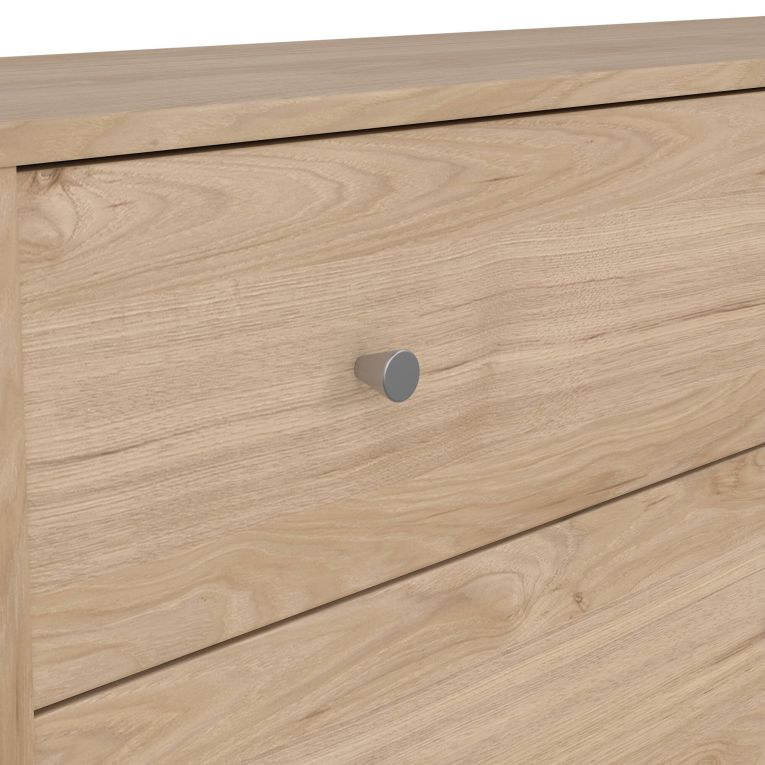 Credenza Janine, Buffet da soggiorno, Madia da salotto, Dispensa da cucina, 30x143 h68 cm, Rovere