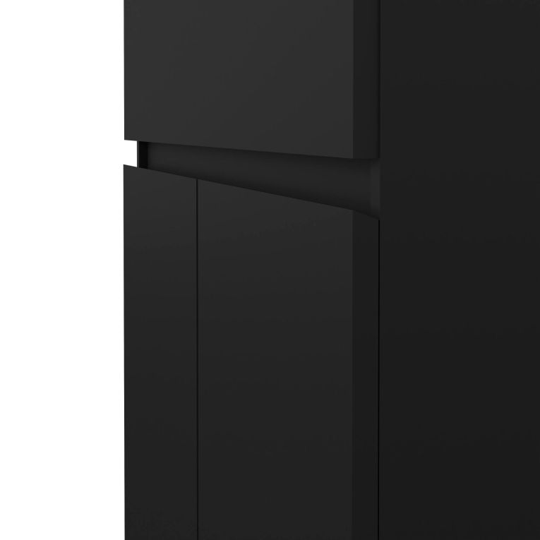 Credenza Julienne, Buffet da soggiorno, Madia da salotto, Dispensa da cucina, 40x80 h100 cm, Nero
