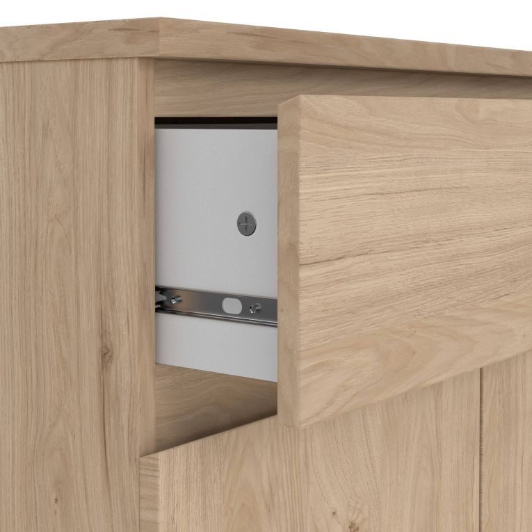 Credenza Julienne, Buffet da soggiorno, Madia da salotto, Dispensa da cucina, 40x80 h100 cm, Rovere