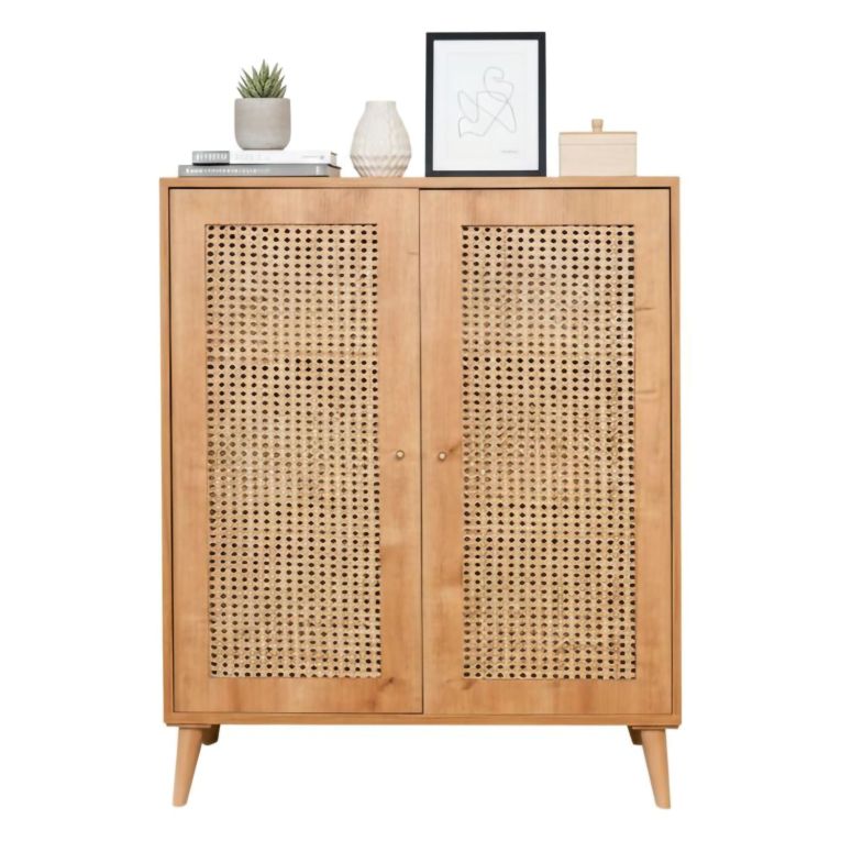 Credenza legno chiaro 90x40x110h cm 2 ante - Diodata