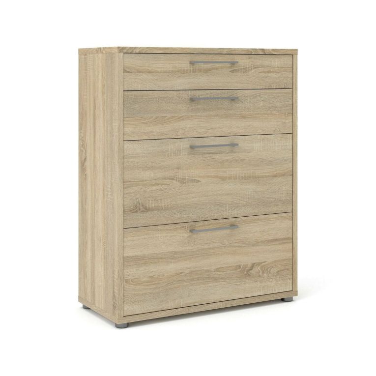 Credenza Lydie, Buffet da soggiorno, Madia da salotto, Dispensa da cucina, 89x40 h113 cm, Quercia