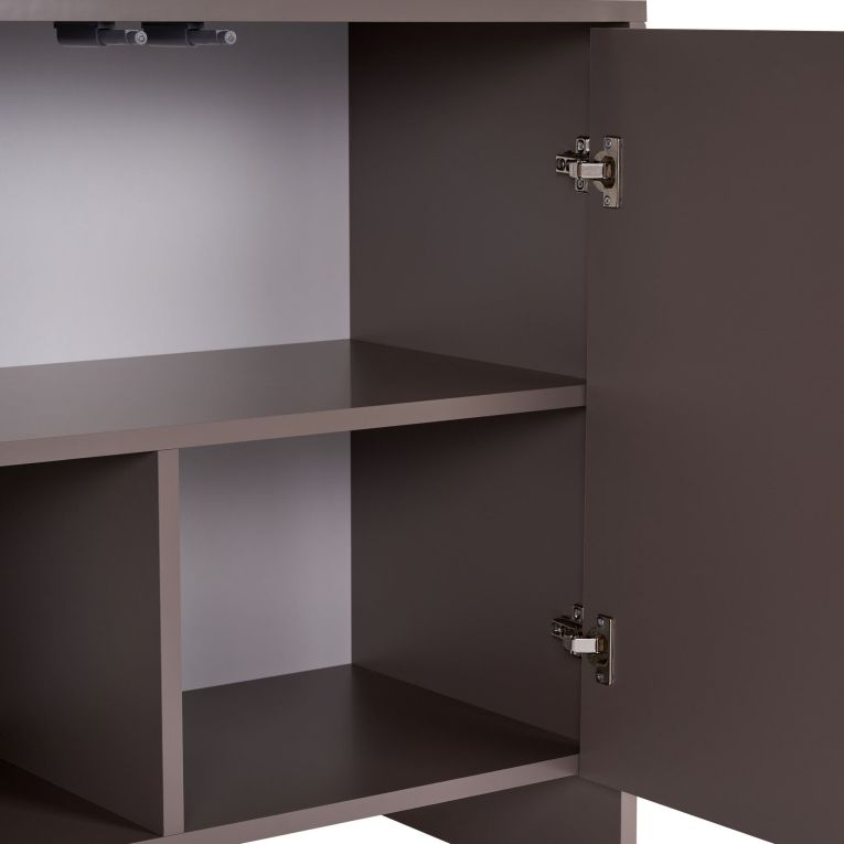 Credenza Marrone Bronzo 2 Ripiani 4 Ante 180x45x80h cm, 6 Vani - Nomesi