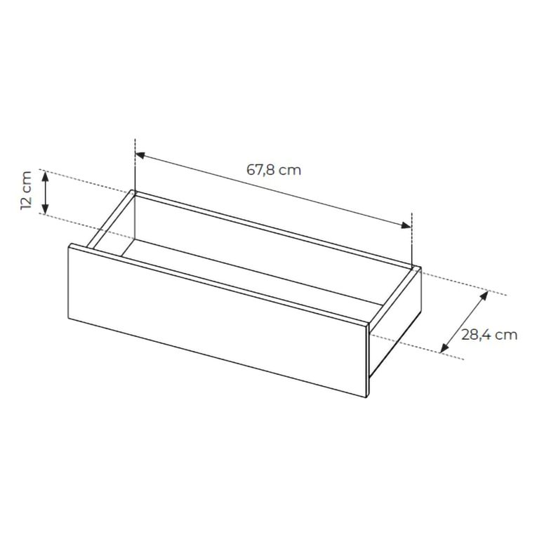 Credenza Marrone Chiaro Marrone Rovere 3 Cassetti 2 Ripiani 176x40x83h cm, Apertura Battente, Scorrevole - Haleli