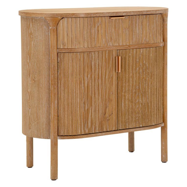 Credenza Marrone Ciliegio un Cassetto un Ripiano 81x46x82h cm, Apertura Battente, Scorrevole - Falomo
