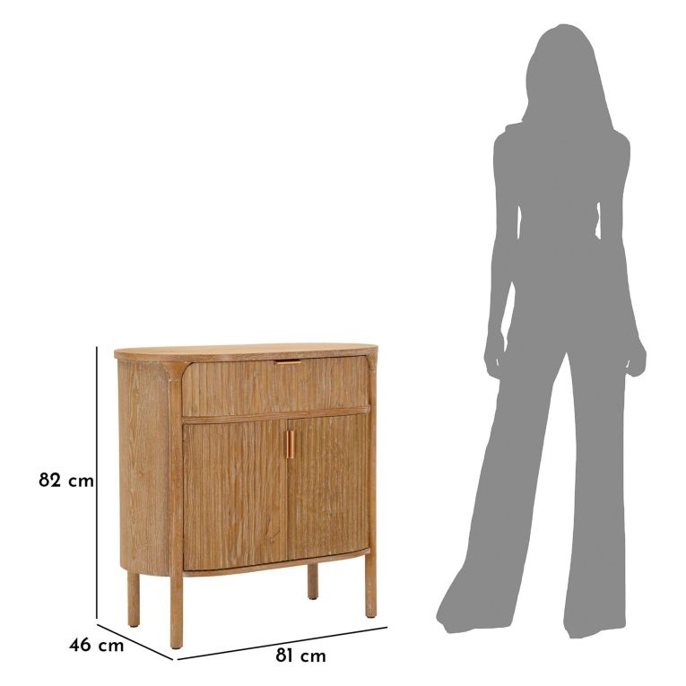 Credenza Marrone Ciliegio un Cassetto un Ripiano 81x46x82h cm, Apertura Battente, Scorrevole - Falomo