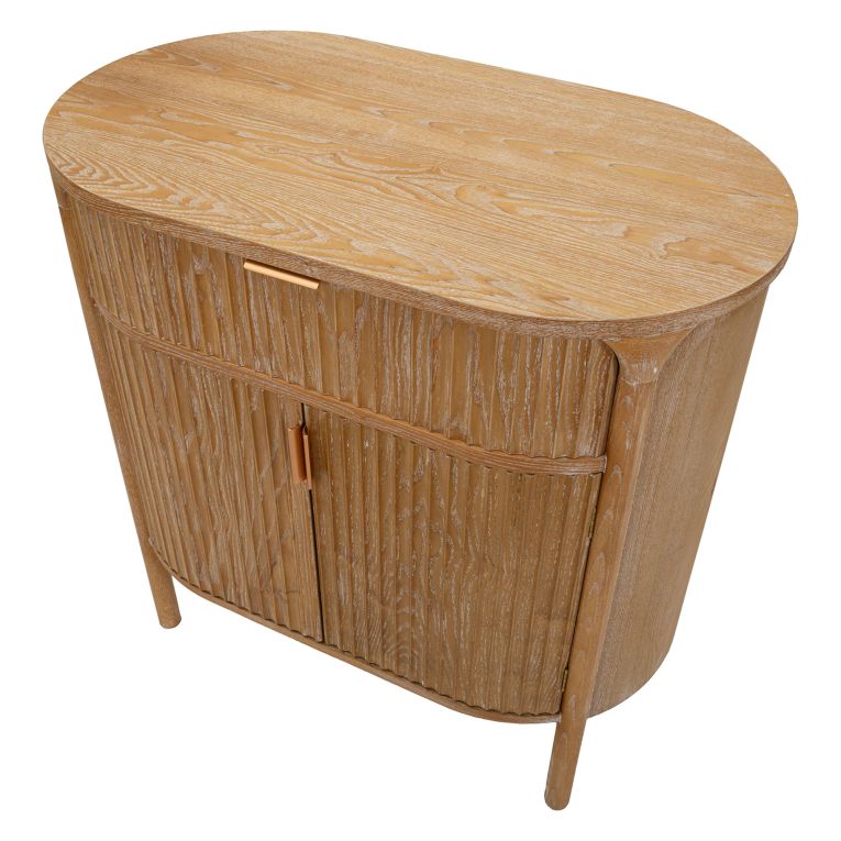 Credenza Marrone Ciliegio un Cassetto un Ripiano 81x46x82h cm, Apertura Battente, Scorrevole - Falomo