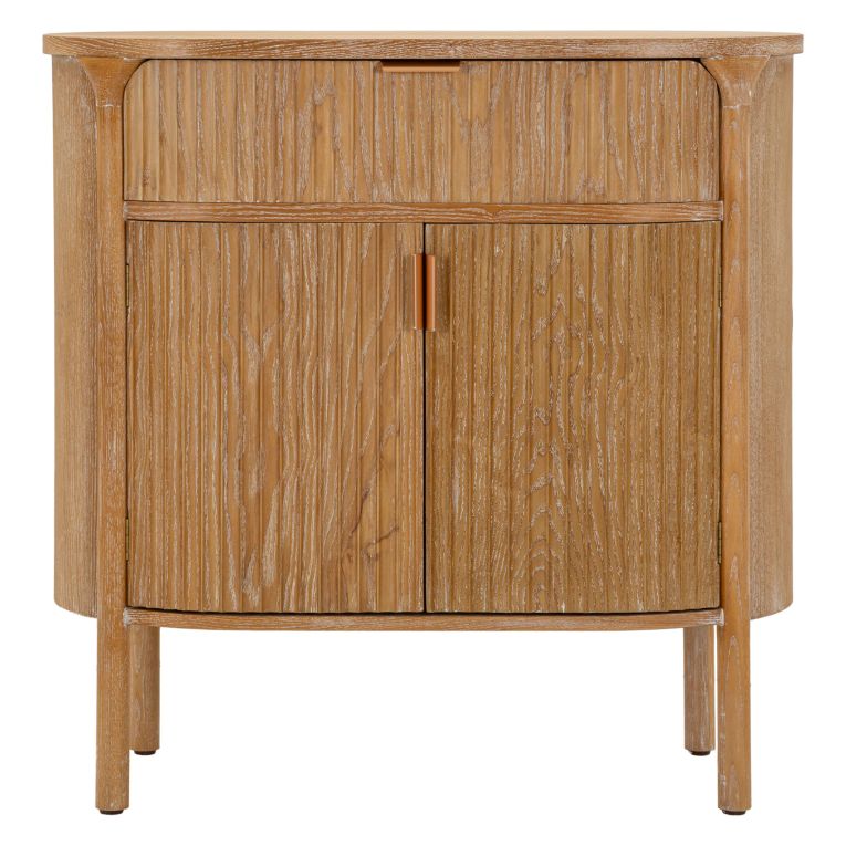 Credenza Marrone Ciliegio un Cassetto un Ripiano 81x46x82h cm, Apertura Battente, Scorrevole - Falomo