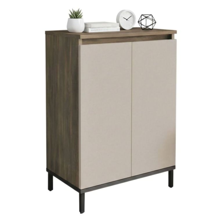 Credenza marrone e antracite 60x35x85h cm 2 ante - Phailin