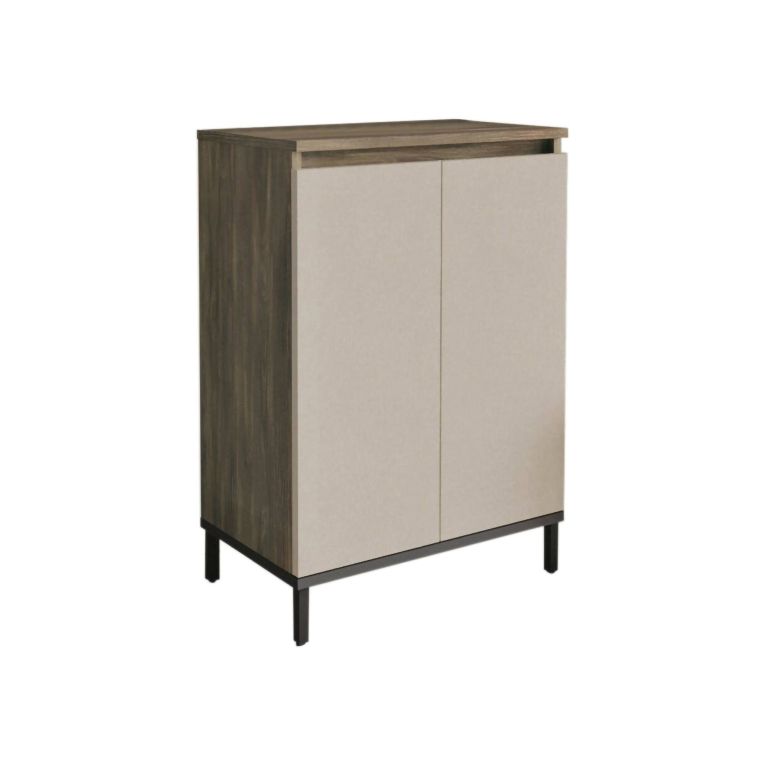 Credenza marrone e antracite 60x35x85h cm 2 ante - Phailin