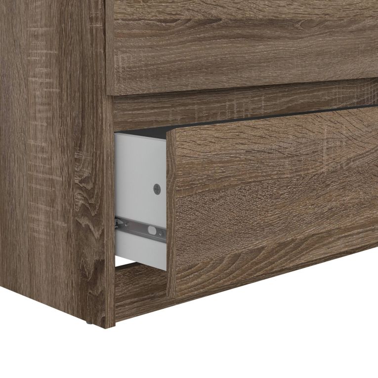 Credenza Marrone Noce 6 Cassetti Apertura Scorrevole 154x50x68h cm, Chiusura Scorrevole - Joyce