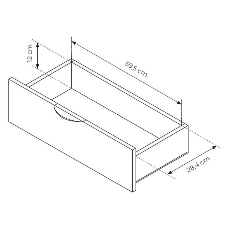 Credenza Marrone Noce Nero 6 Cassetti un Ripiano 163x38x81h cm, Apertura Scorrevole - Kaba