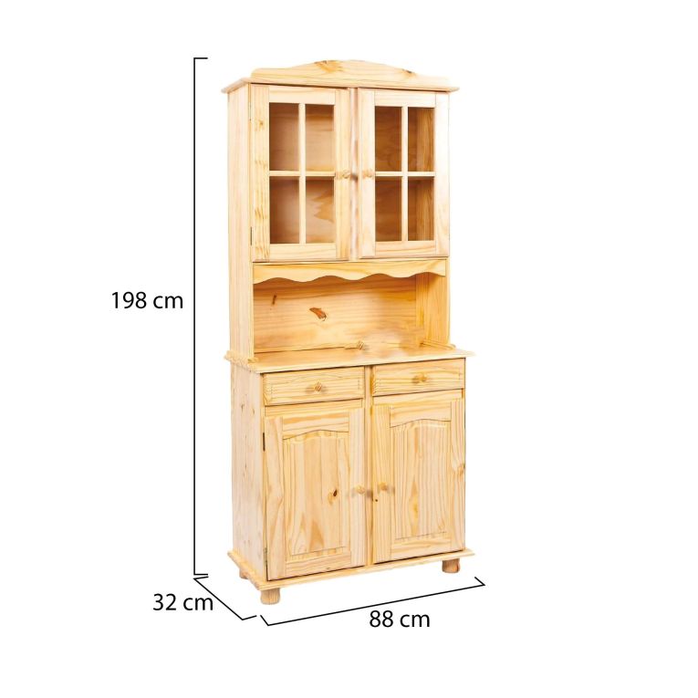 Credenza Marrone Quercia un Cassetto 2 Ripiani 88x32x198h cm, Apertura Battente, Scorrevole - Quadri