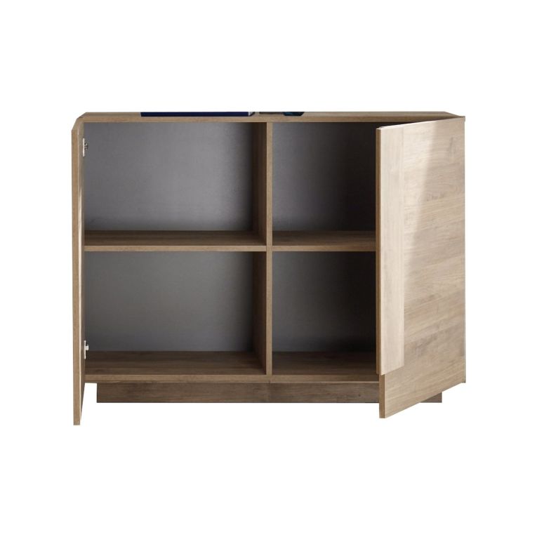 Credenza Marrone Rovere 2 Ripiani 4 Vani 120x44x90h cm, 2 Ante - Introd