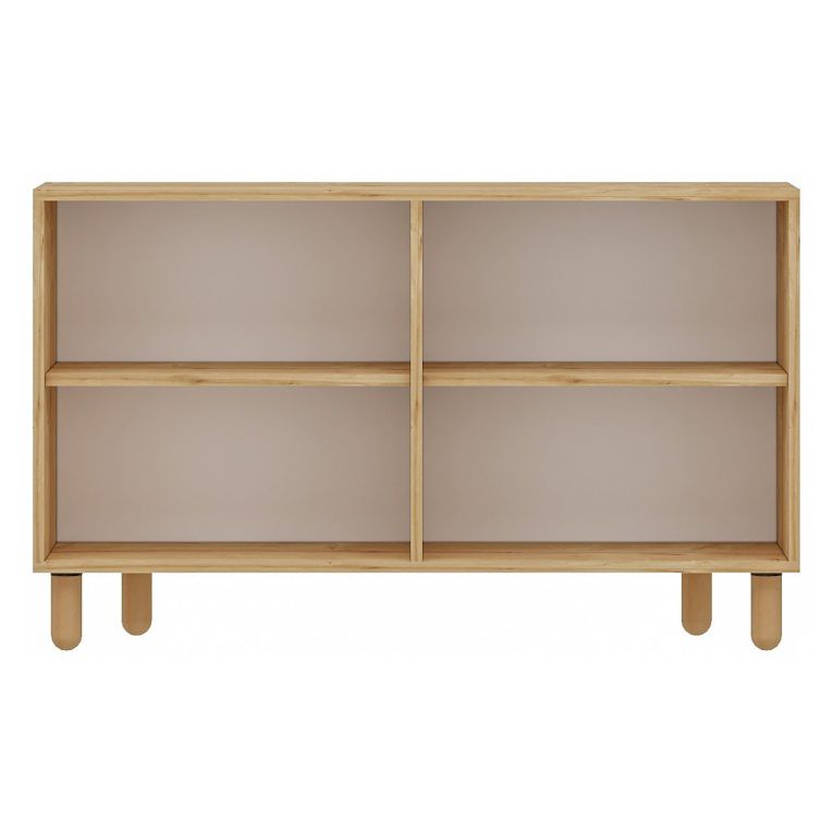 Credenza Marrone Rovere 2 Ripiani Apertura Battente 120x30x74h cm, 4 Ante - Colzano