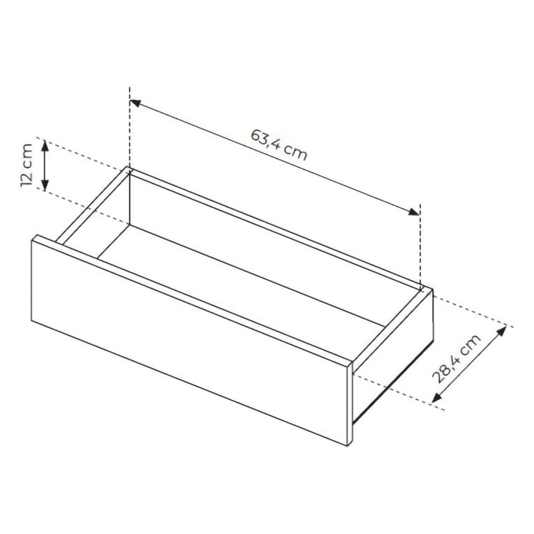 Credenza Marrone Rovere 3 Cassetti 2 Ripiani 196x40x82h cm, Apertura Scorrevole - Hanira
