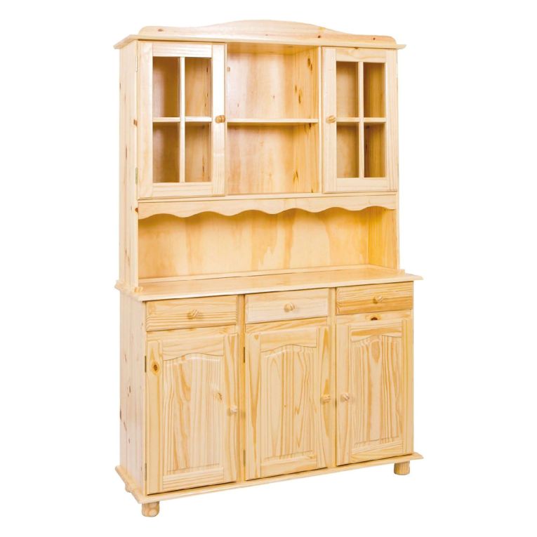 Credenza Marrone Rovere 3 Cassetti 6 Ripiani 130x32x198h cm, 12 Vani - Presezzo