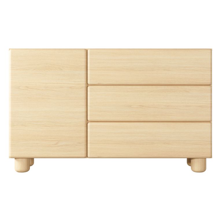 Credenza Marrone Rovere 3 Cassetti un Ripiano 130x38x80h cm, Apertura Battente, Scorrevole - Hanerito