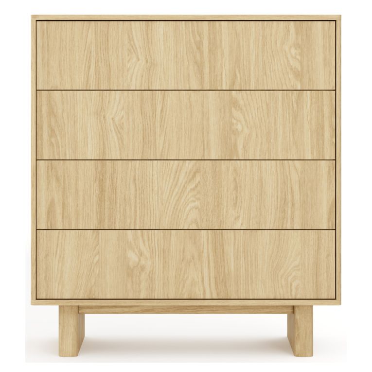 Credenza Marrone Rovere 4 Cassetti un Ripiano 94x38x104h cm, Apertura Scorrevole - Hasavato