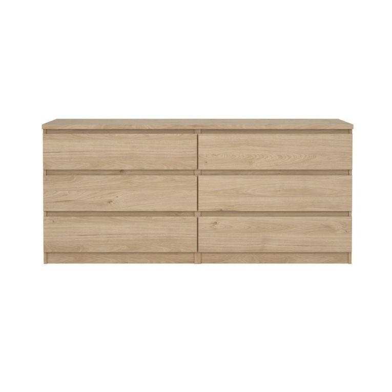 Credenza Marrone Rovere 6 Cassetti Apertura Scorrevole 154x50x68h cm, Chiusura Scorrevole - Joyce