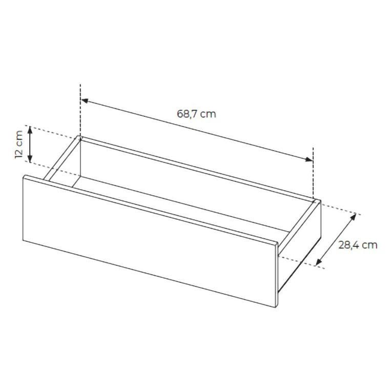 Credenza Marrone Rovere 6 Cassetti un Ripiano 154x38x83h cm, Apertura Scorrevole - Hasimi